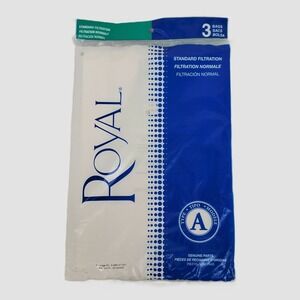 Royal Type A Vacuum Bags 3-Pack Standard Filtration 3-088147-001 1801404000 New